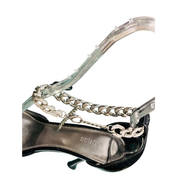 Guess women’s high heel shoes size 8.5 rhynestone straps gorgeous - Picture 6 of 10